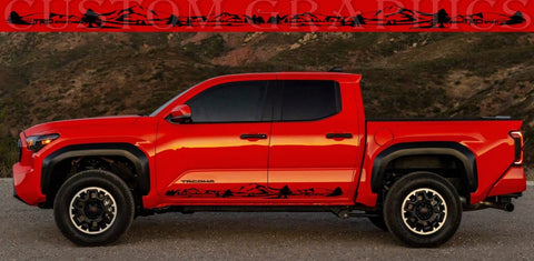 Premium Sticker Compatible with Toyota Tacoma New Mountain Design