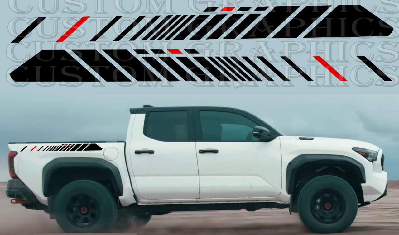 Autocollant Premium compatible avec la conception de la cabine du Toyota Tacoma TRD