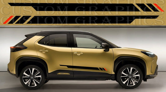 Premium Vinyl Sticker Compatible With Toyota Yaris Unique Design