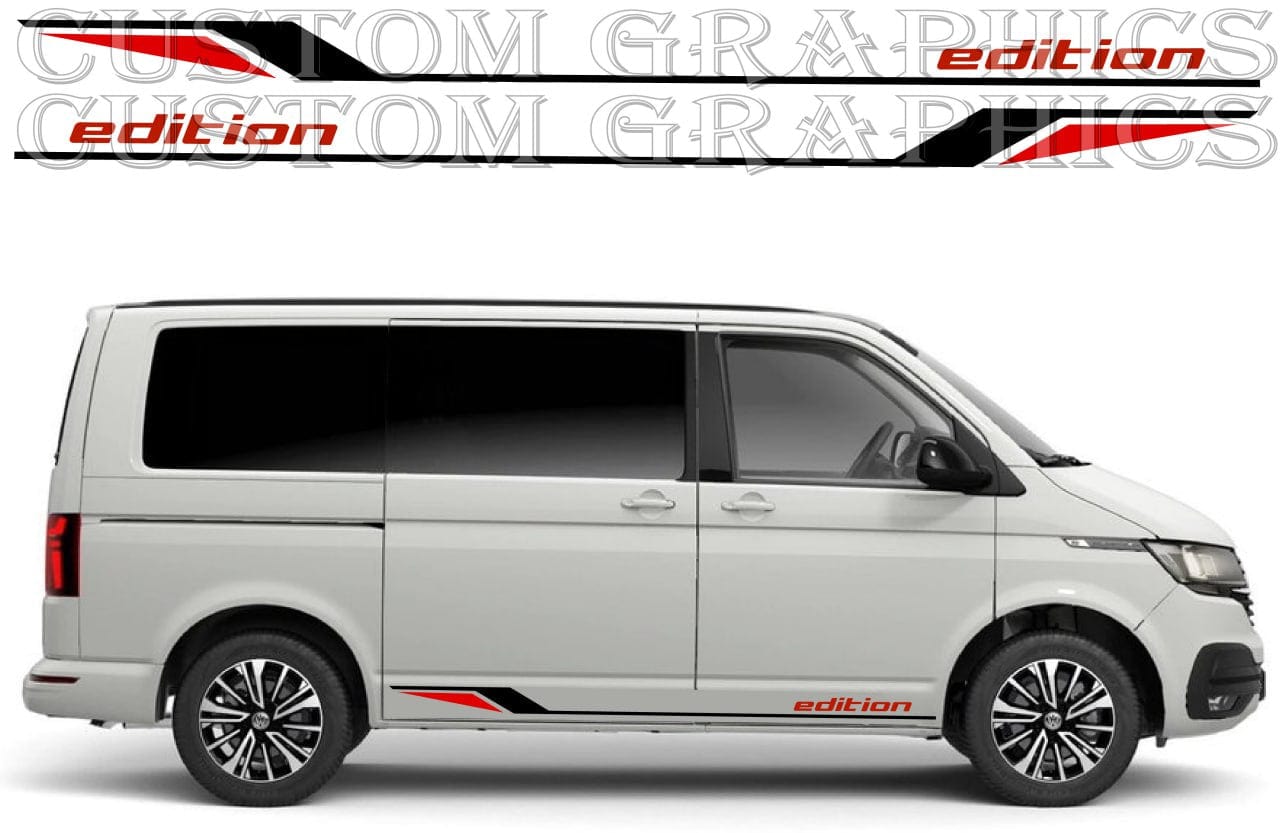 Autocollant en vinyle de qualité supérieure compatible avec le nouveau design de style VW Transporter