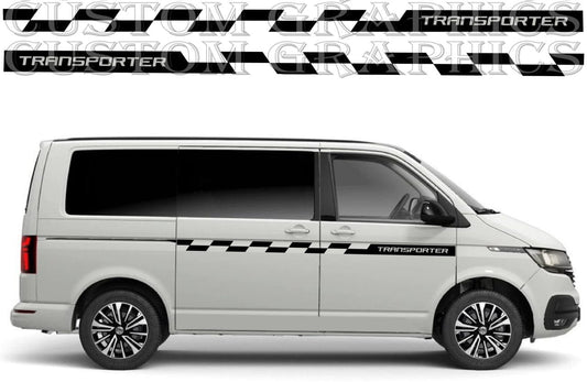 Premium Vinyl Sticker Compatible with VW Transporter Unique Line Design