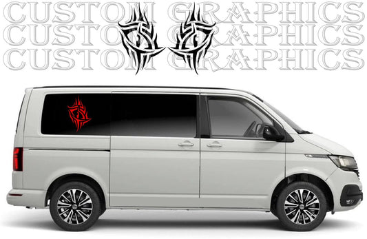 Premium Vinyl Sticker Compatible with VW Transporter New Eyes Design