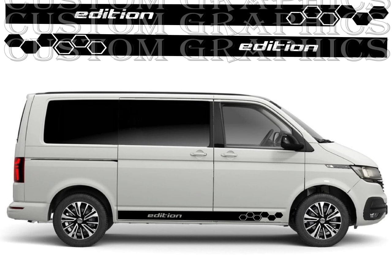 Premium Vinyl Sticker Compatible with VW Transporter Honey Line Design