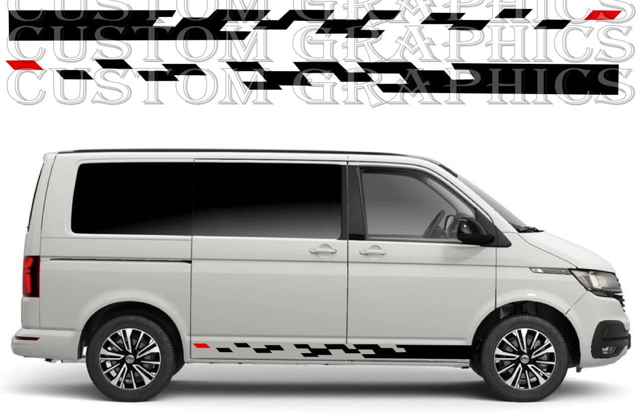 Premium Vinyl Sticker Compatible with VW Transporter New Figure Design