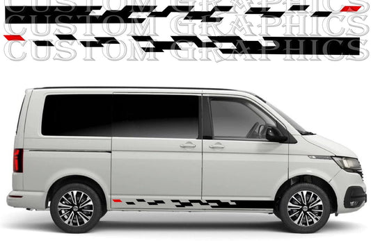 Premium Vinyl Sticker Compatible with VW Transporter New Figure Design