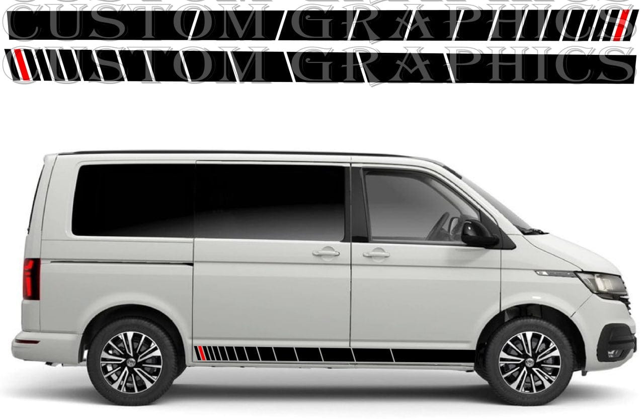 Autocollant en vinyle de qualité supérieure compatible avec le design New Line du VW Transporter