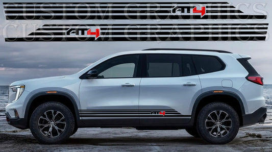Autocollant haut de gamme compatible avec le design New Line de GMC Acadia Denali