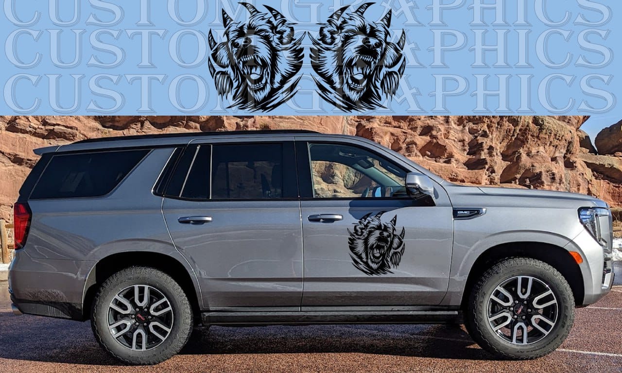 Autocollant Premium Compatible avec GMC Yukon Denali New Bear Design