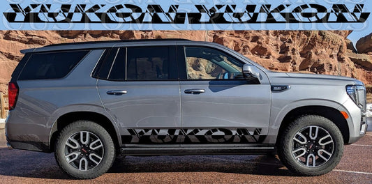 Autocollant Premium compatible avec le design du nom GMC Yukon Denali