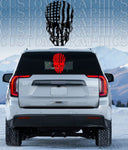 Premium Sticker Compatible With GMC Yukon Denali Back Window Skull Design