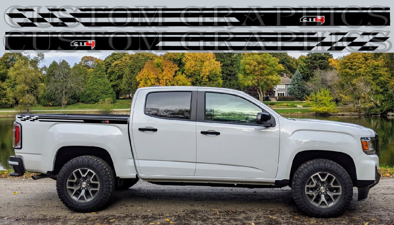 Autocollant en vinyle de qualité supérieure compatible avec la conception de la ligne de style GMC Canyon