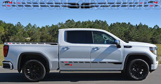 Autocollant en vinyle de qualité supérieure compatible avec le design de style fusée Mountain de GMC Sierra