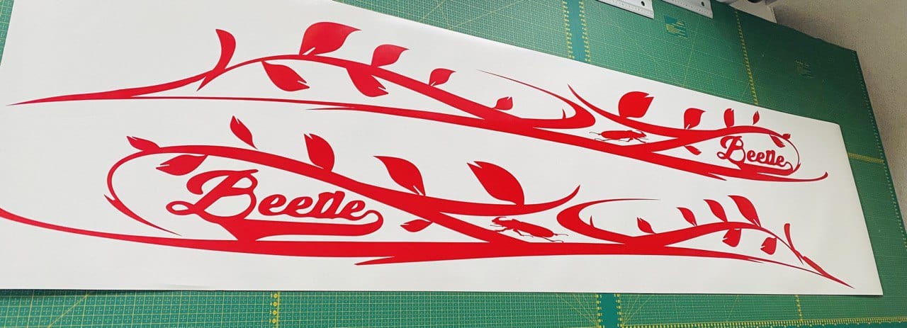 Premium Vinyl Sticker Vinyl Side Racing Stripes for VW Beetle