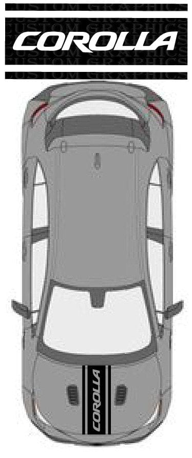 Premium Vinyl Hood Sticker Compatible With Toyota Corolla Classic Line Design