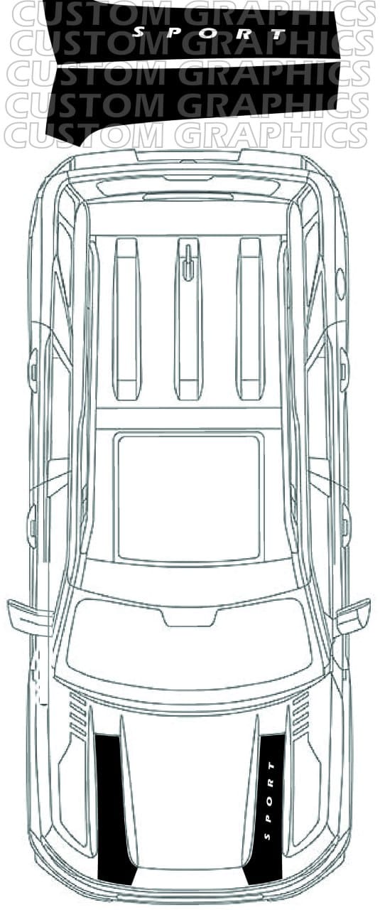 Hood Premium Vinyl Compatible With Ford Bronco Sport Classico Design