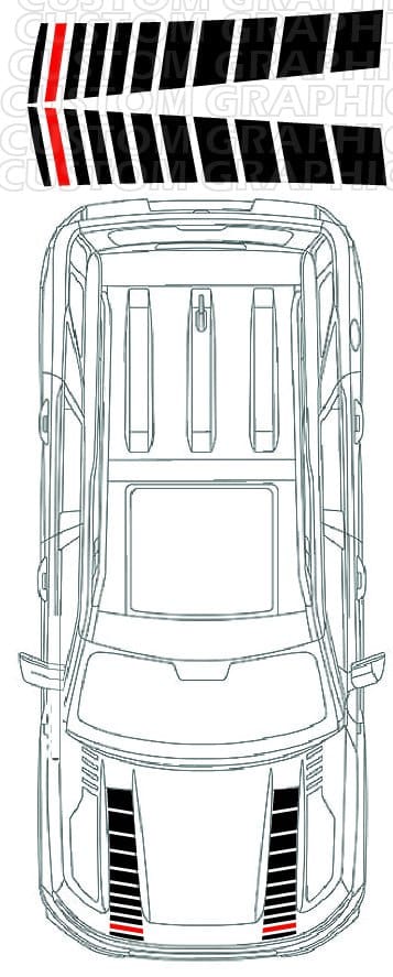 Hood Premium Vinyl Compatible With Ford Bronco Sport Line Design