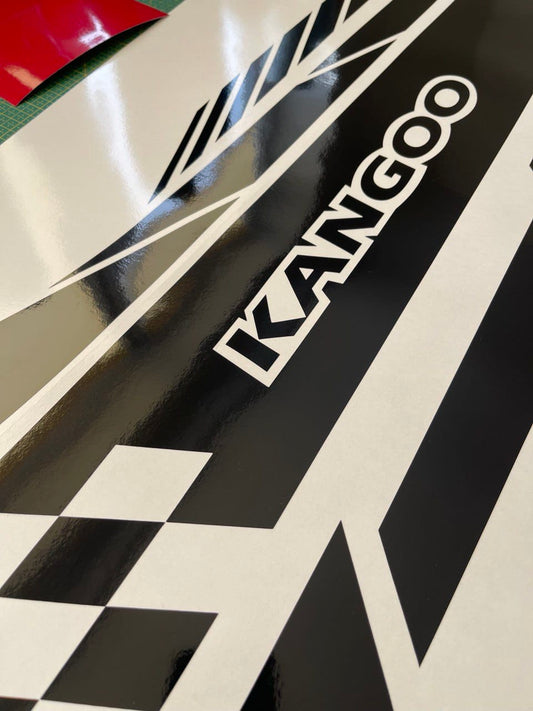 Nouvelles bandes graphiques de course compatibles avec Renault Kangoo