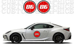 Premium Hood Vinyl Sticker Compatible With Toyota GR 86 Style Classic Design Decorative car decals Car window stickers Exclusive car decals