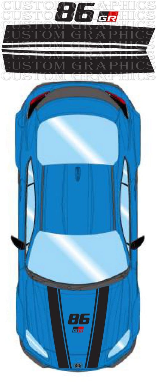 Premium Hood Vinyl Sticker Compatible With Toyota GR 86 Best Line Design
