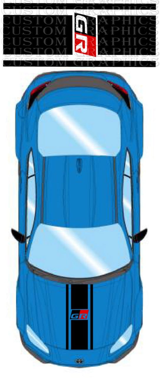 Premium Hood Vinyl Sticker Compatible With Toyota GR 86 Line Premium Quality, 
Personalized Design