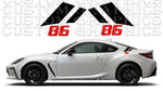 Premium Vinyl Sticker Compatible With Toyota GR 86 New Rear Line Design