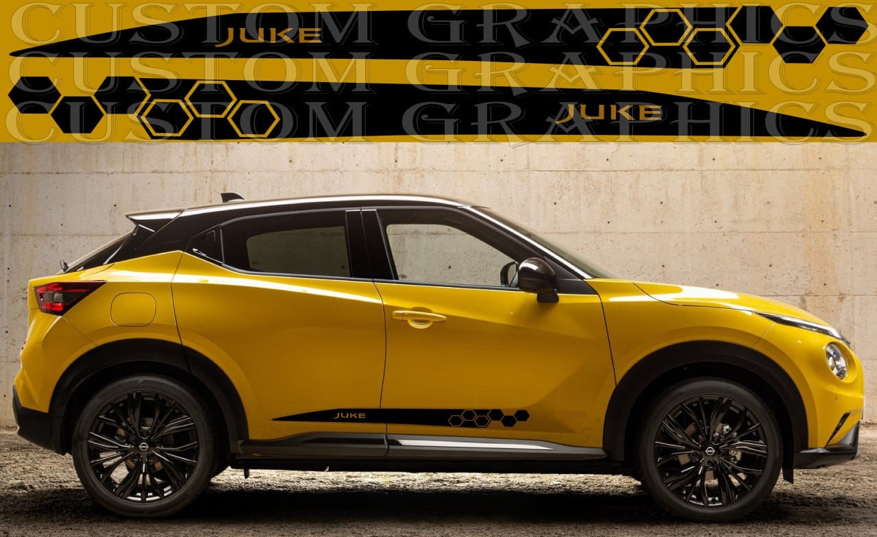 Autocollants en vinyle de qualité supérieure compatibles avec le design Honey Line de Nissan Juke 
