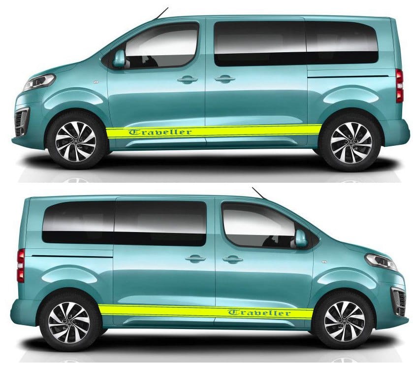 Premium Vinyl Stickers Compatible with Peugeot Traveller Personalized Design