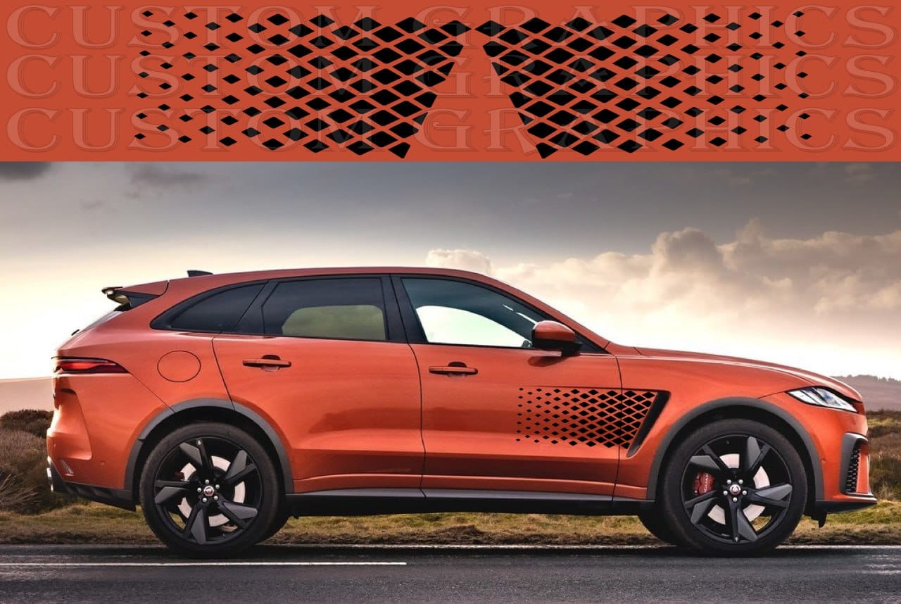 Autocollant Premium Compatible Avec Jaguar F Pace SVR Nouveau Design Unique
