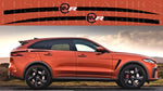 Premium Sticker Compatible With Jaguar F Pace SVR New Back Line Design