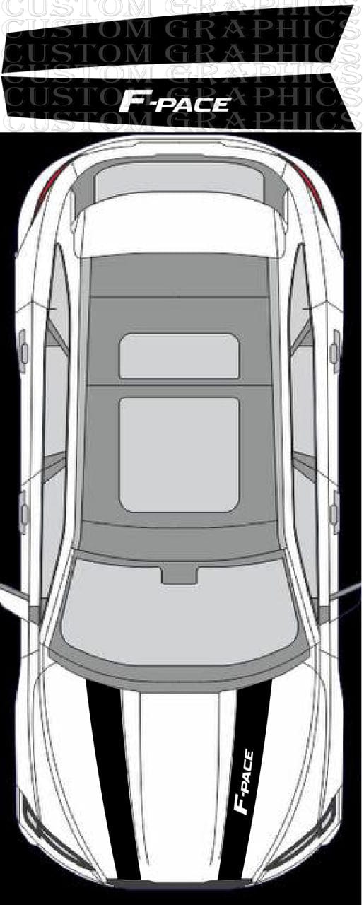 Autocollant Premium Compatible Avec Jaguar F Pace SVR Nouveau Design De Capot Classique