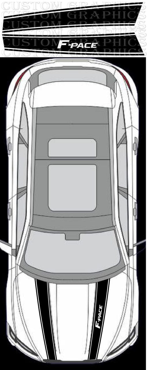 Autocollant Premium compatible avec le design de capot classique Jaguar F Pace SVR