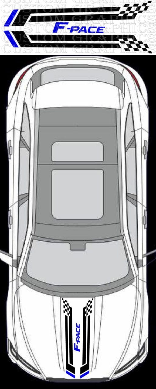 Autocollant Premium compatible avec le nouveau design de capot de la Jaguar F Pace SVR
