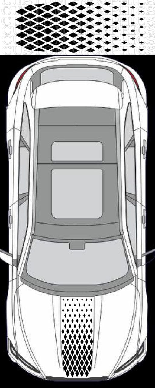 Autocollant Premium compatible avec la conception du capot de la figurine Jaguar F Pace SVR