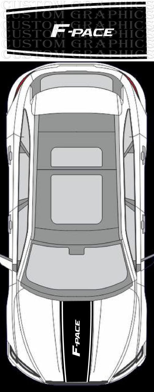 Autocollant Premium Compatible avec le design de capot classique de style Jaguar F Pace SVR