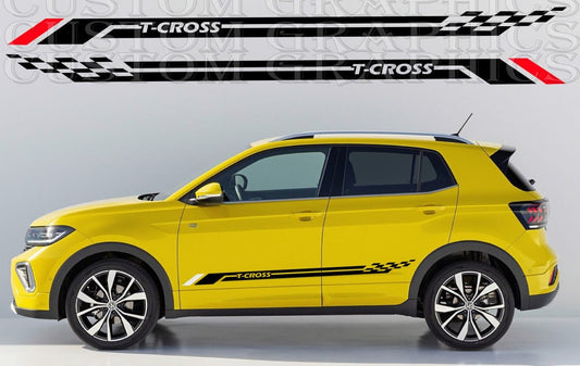 Autocollant Premium compatible avec le design de la ligne de style VW T-Cross