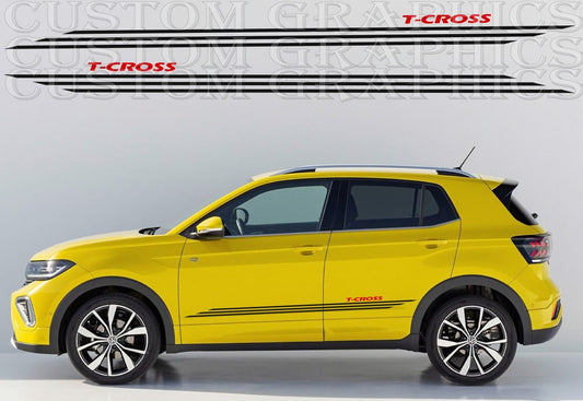 Autocollant Premium Compatible avec VW T-Cross Best Line Design