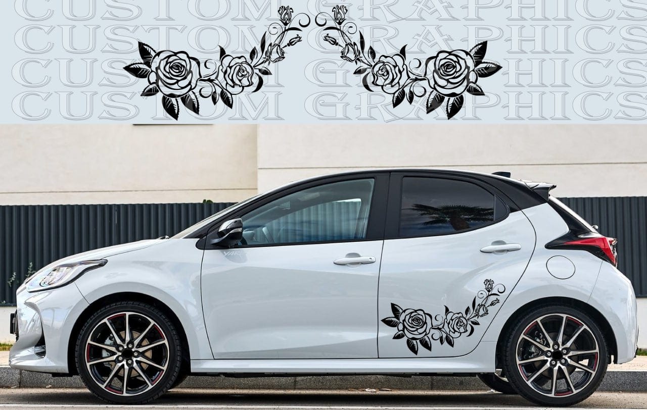 Premium quality sticker with a unique design, compatible with Yaris 2 doors. Perfect for enhancing the appearance of your vehicle with a new, stylish decal. Toyota Yaris New Graphics Best Friend Gifts