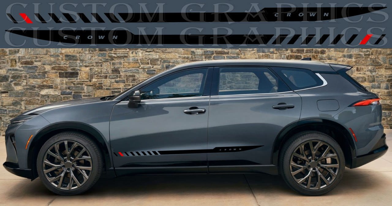 Premium Vinyl Sticker Compatible With Toyota Crown Signia Personalized molecule figure Design