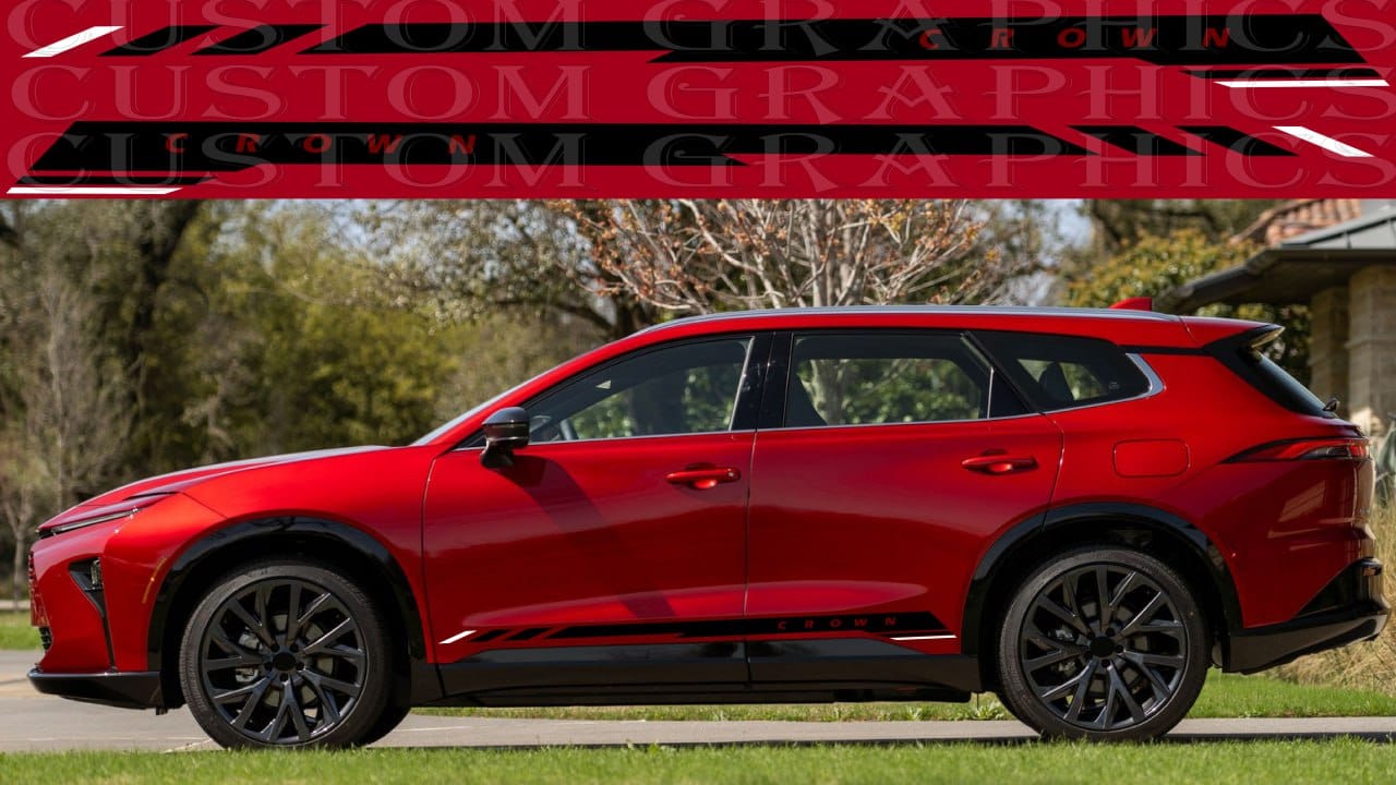 Premium Vinyl Sticker Compatible With Toyota Crown Signia Unique line Design