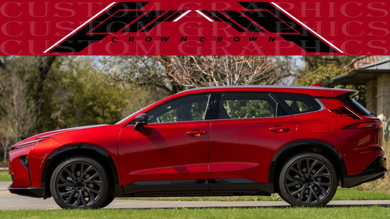 Premium Vinyl Sticker Compatible With Toyota Crown Signia Unique line Design Sticker Street Auto