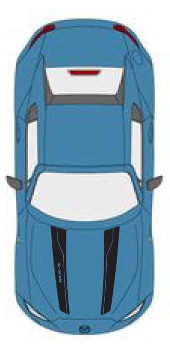 Premium Vinyl Stickers Compatible With Mazda MX-5 New Personalized Hood Design