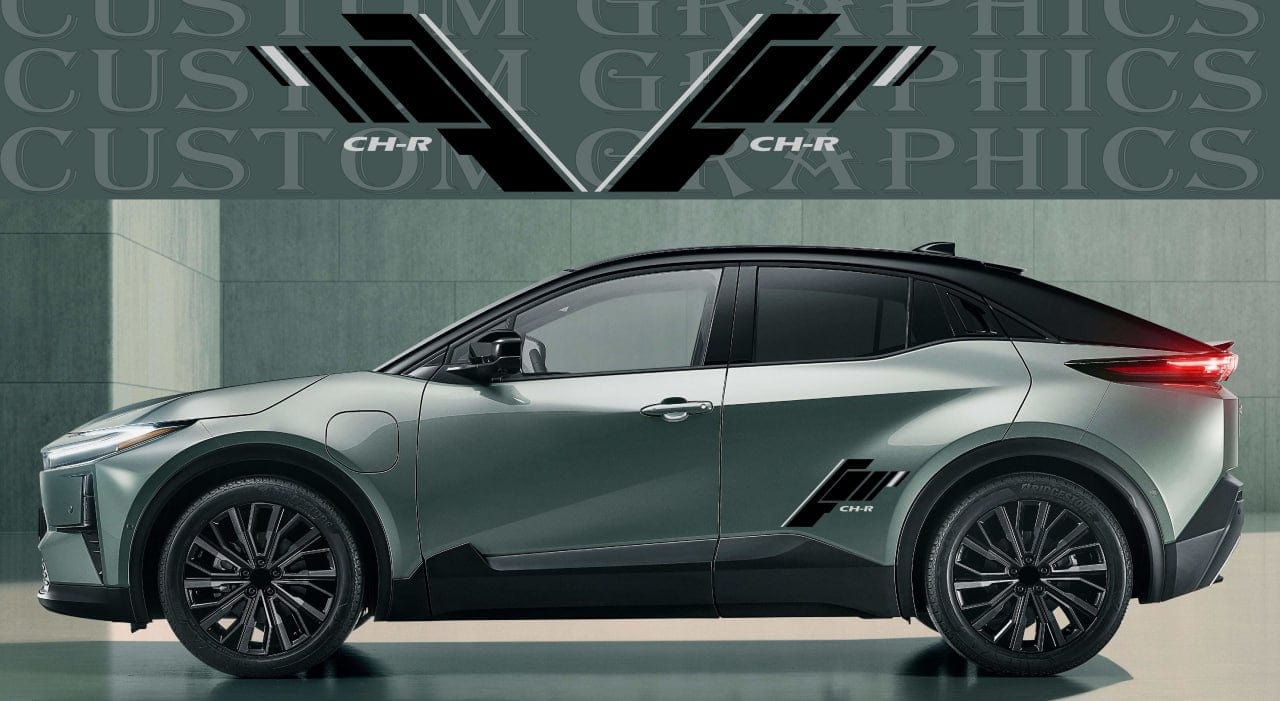 Premium Sticker Vinyl Stripes Compatible With Toyota C-HR new best style Design