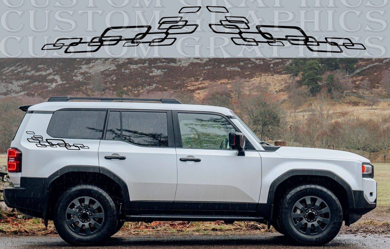 Premium Vinyl Sticker Compatible With Toyota Land Cruiser Rear Design