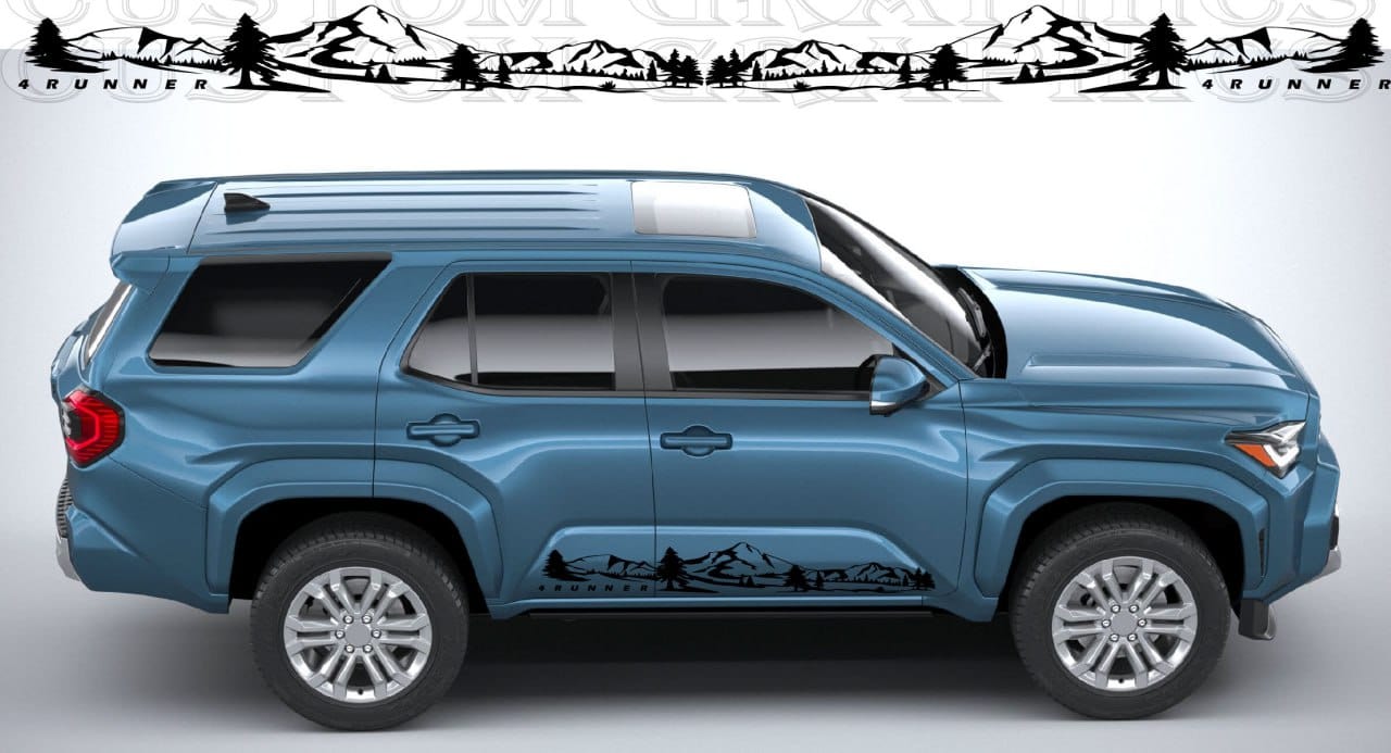 Premium Hood Sticker Compatible With Toyota 4Runner Mountain design