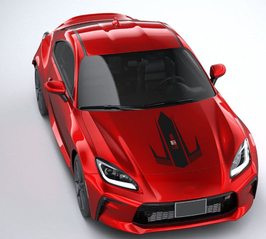 Premium Vinyl Sticker Compatible With Toyota GR 86 Warrior Hood Design