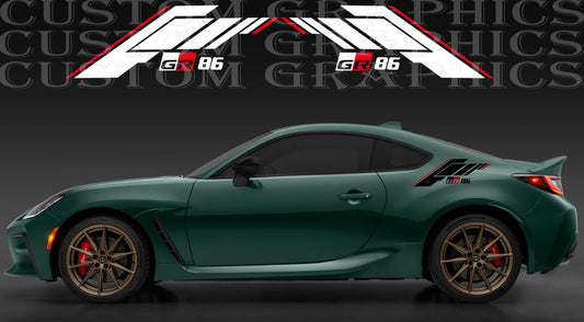 Premium Vinyl Sticker Compatible With Toyota GR 86 Sport Rear Design
