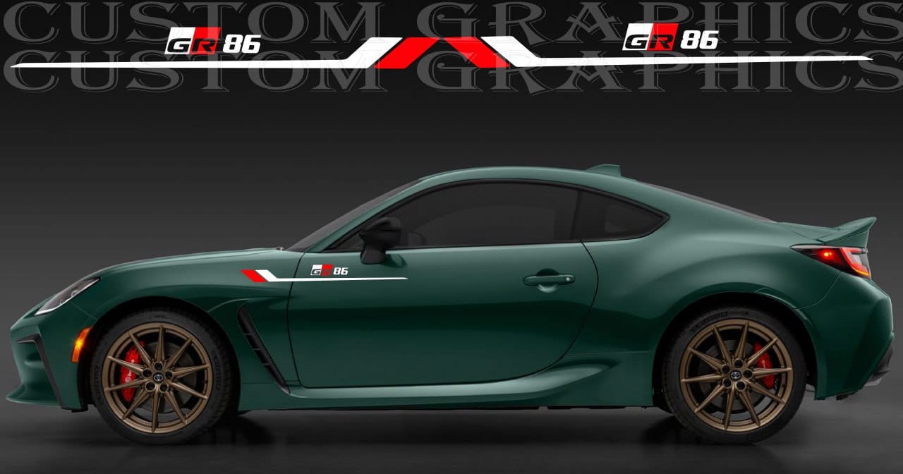 Premium Vinyl Sticker Compatible With Toyota GR 86 New Front Line Design