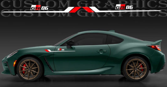 Premium Vinyl Sticker Compatible With Toyota GR 86 New Front Line Design