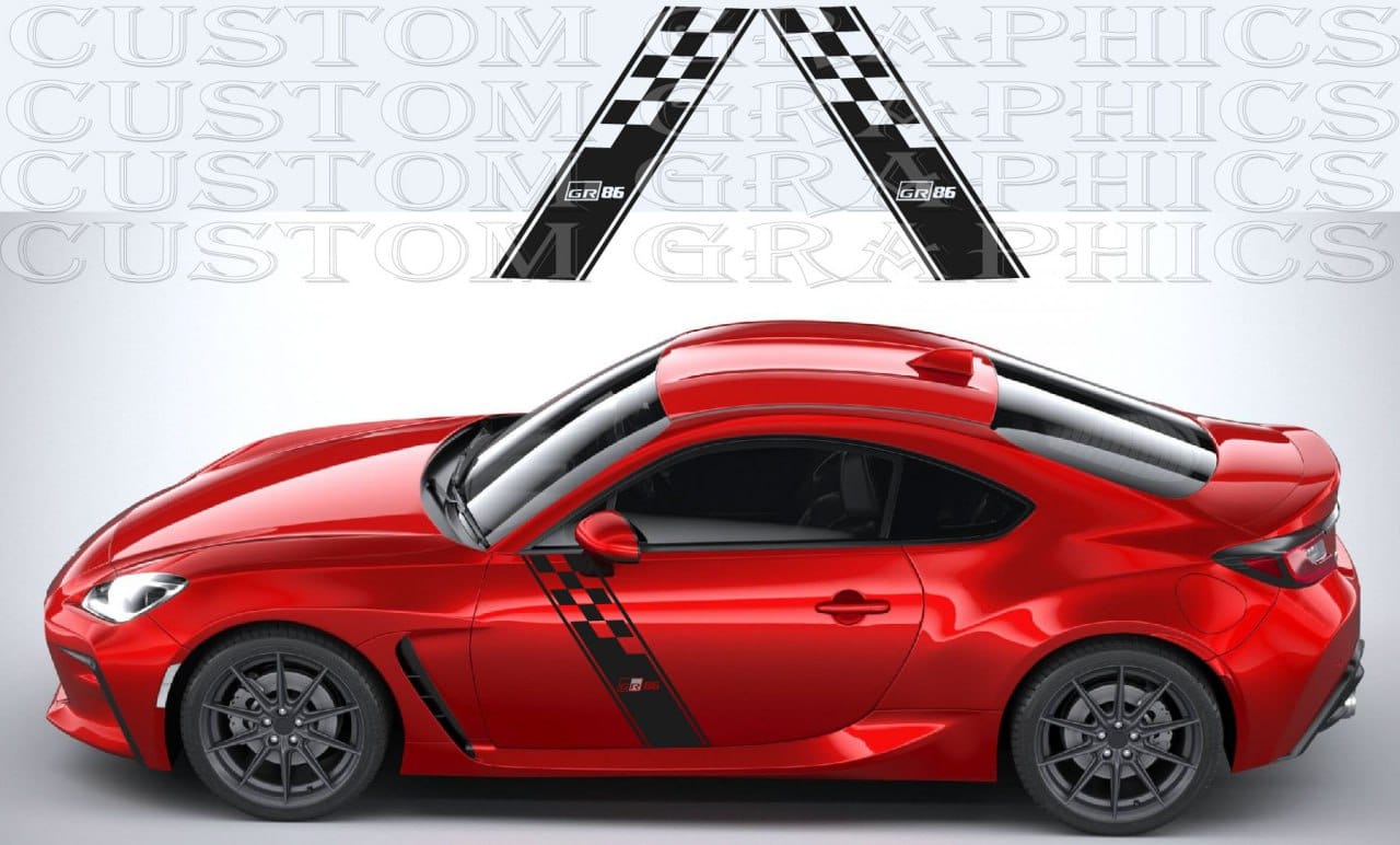 Premium Vinyl Sticker Compatible With Toyota GR 86 Sport line Design