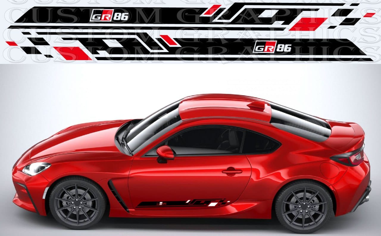 Premium Vinyl Sticker Compatible With Toyota GR 86 Unique Style Design